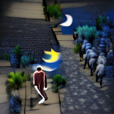 Sleepwalking Night Hobby: An AI Interpretation
