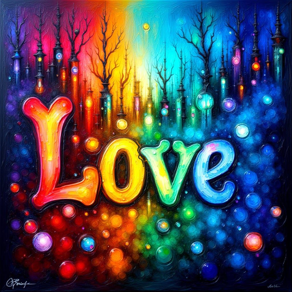 Ethereal Love Written in Shifting Shadows and Vivid Lights