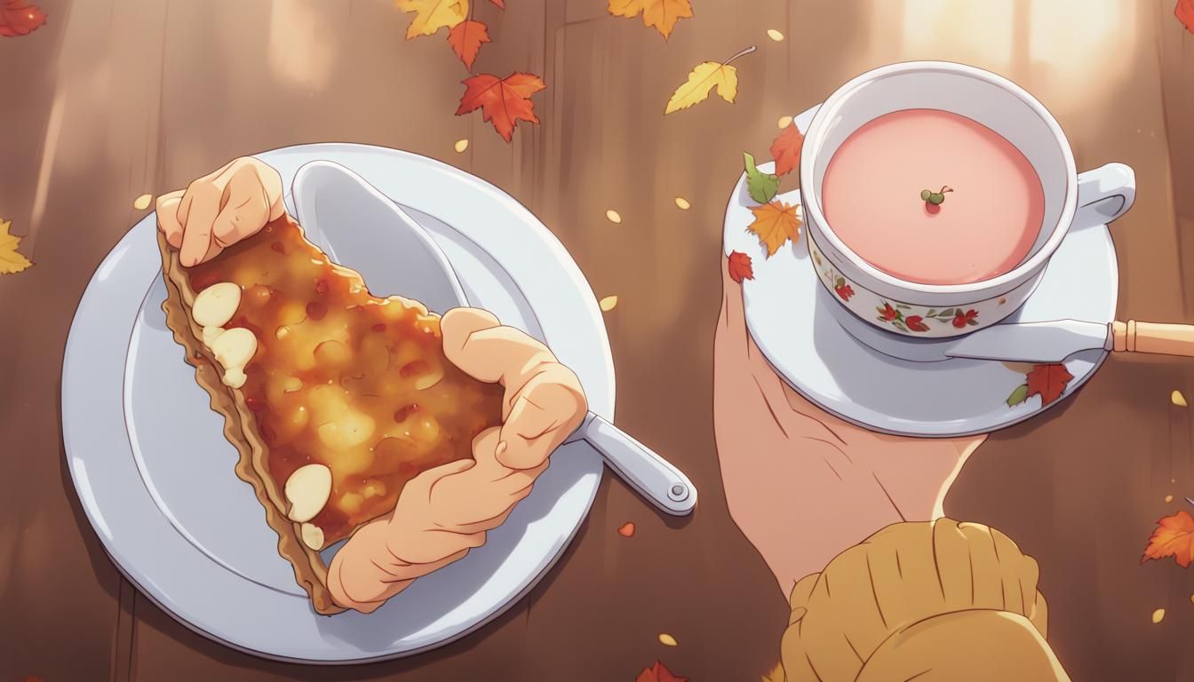 Cozy Anime Kitchen: Apple Pie Baking Scene