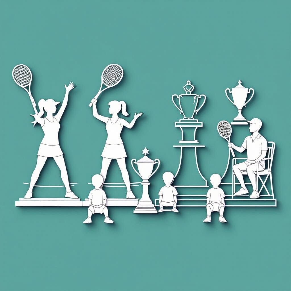 Tennis-Themed Chess Pieces for Laser Cutting