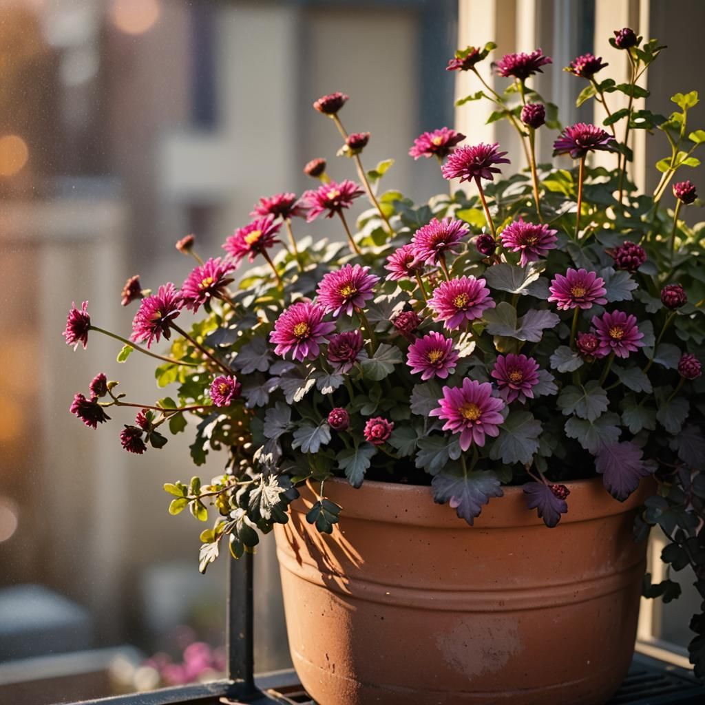 Botanical Macro Photograph of Autumn Flowers