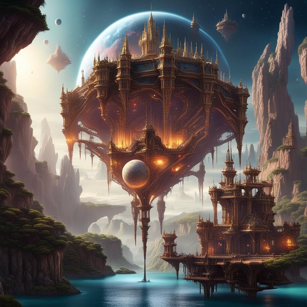 Exoplanet Kingdom: Floating Realms in Space