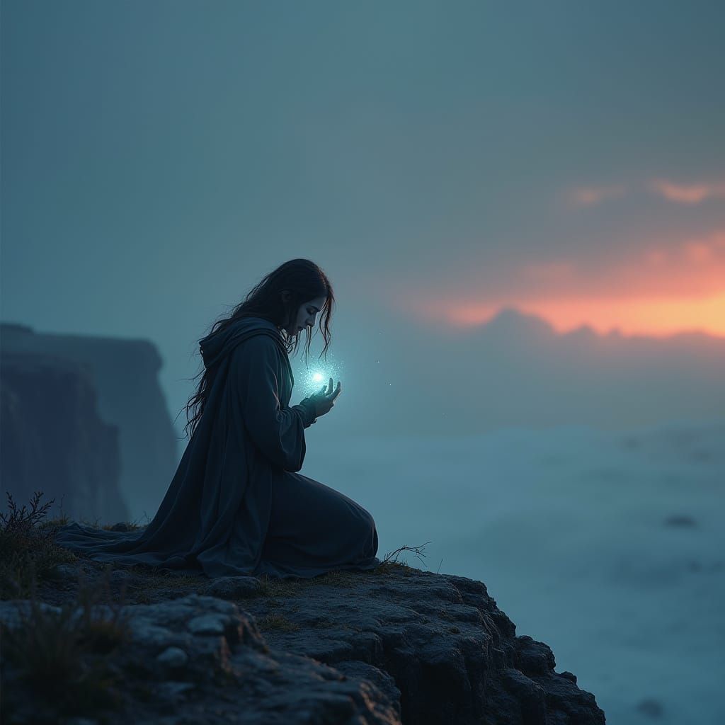 Nordthra Warrior Prayer: Fantasy Realism Image