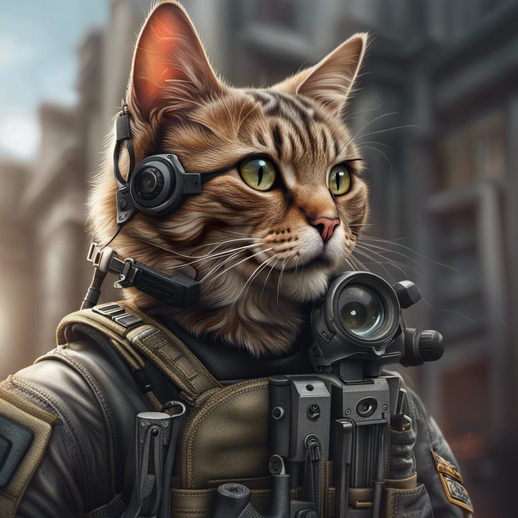 Cat working in Special Ops Team