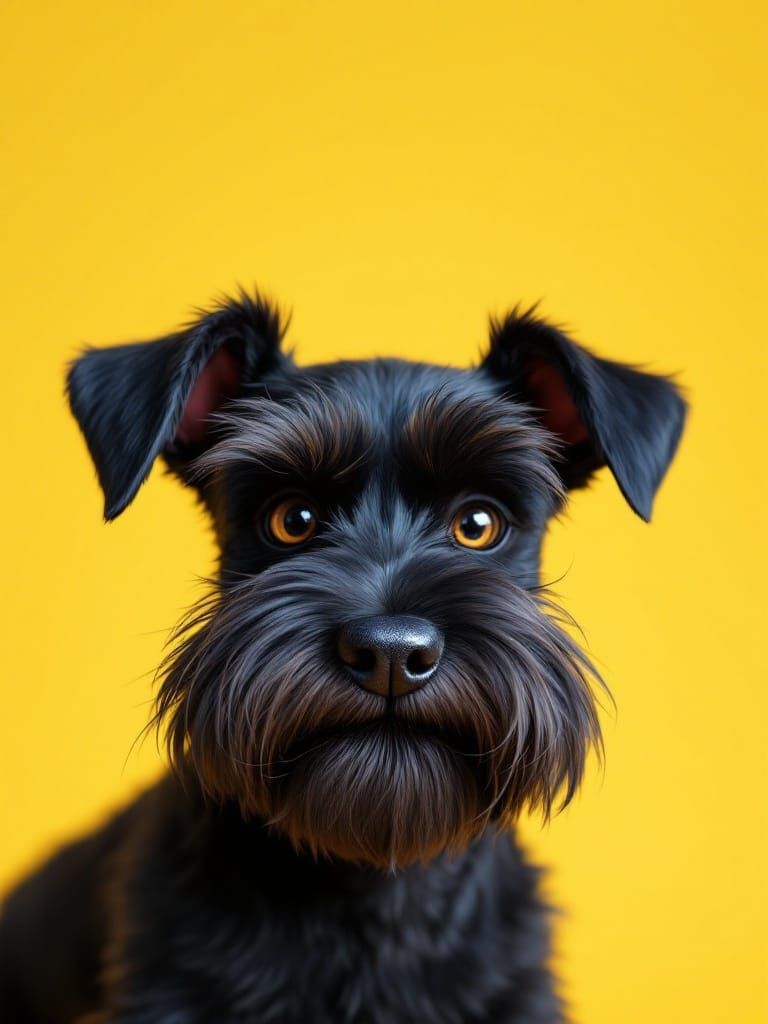 Mischief in a Miniature Schnauzer's Glinting Eye