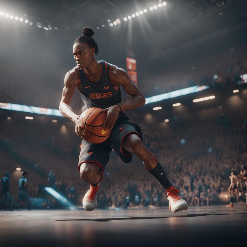 Nike Shoe Render in 3D Game Cinematic Style