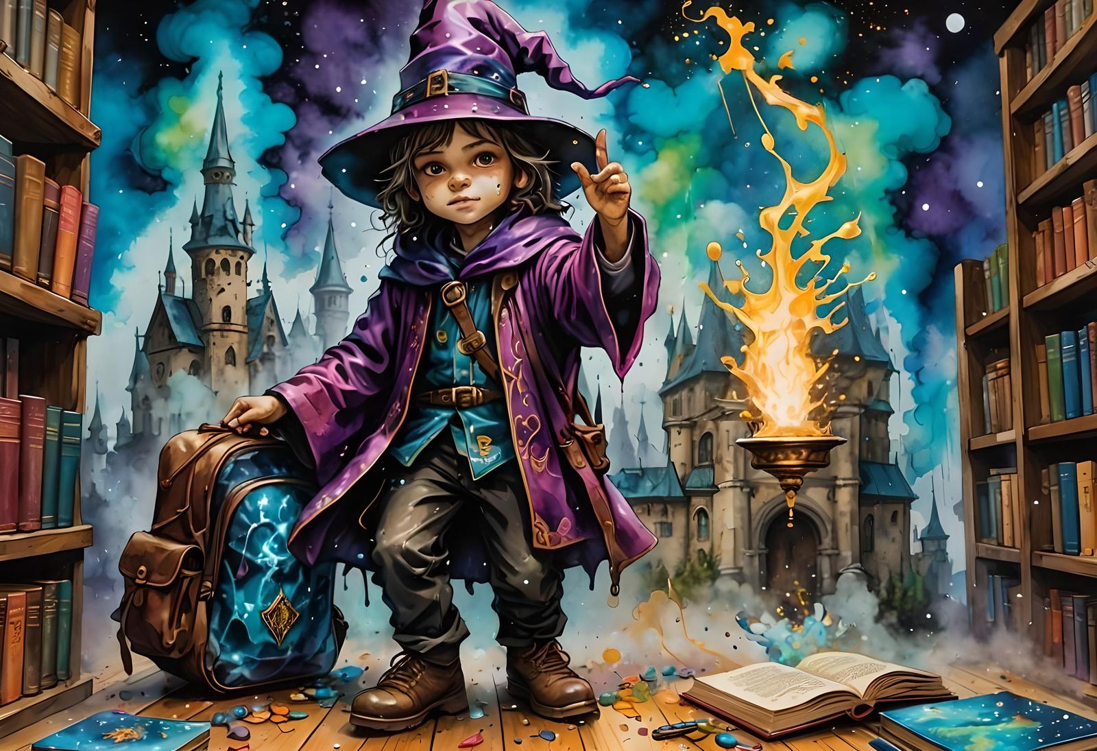 Magical Graffiti Art in Polychromatic Style