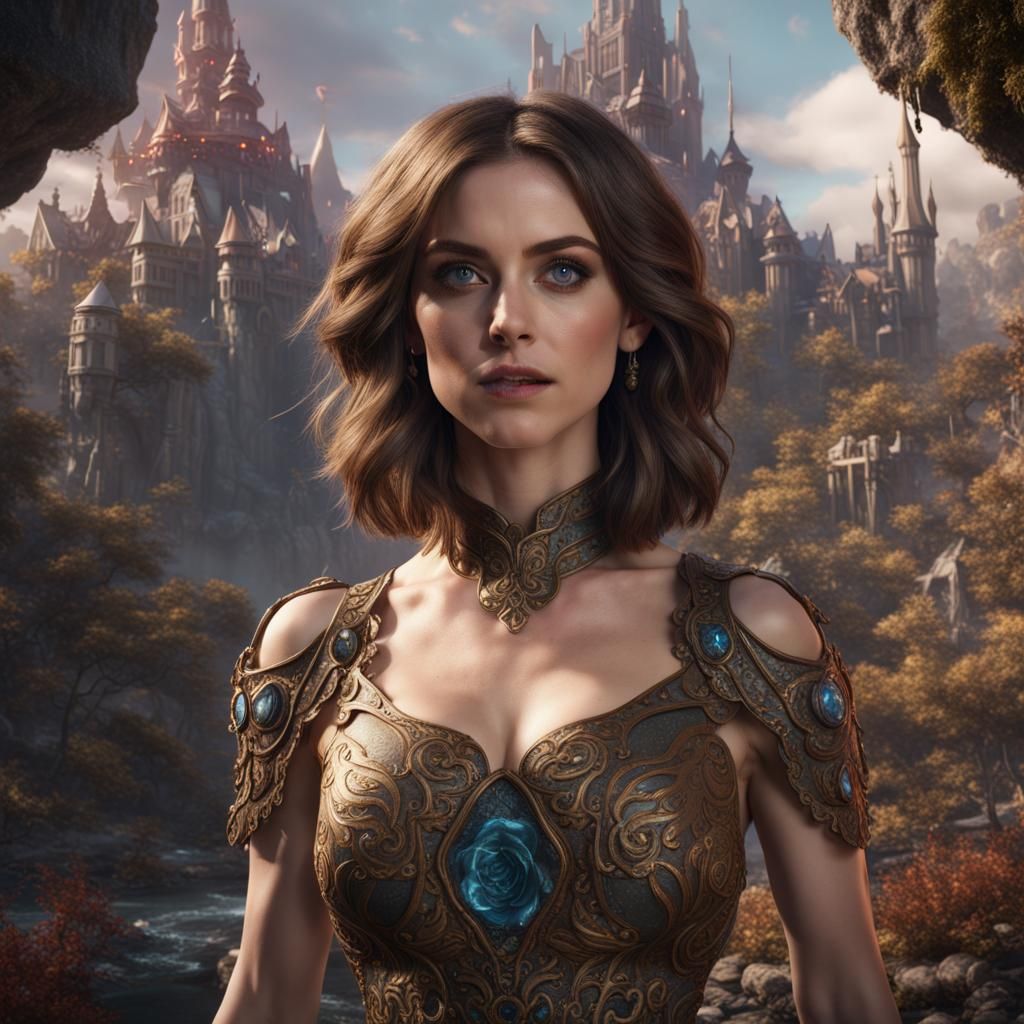 Alison Brie: Detailed Matte Painting in Deep Color