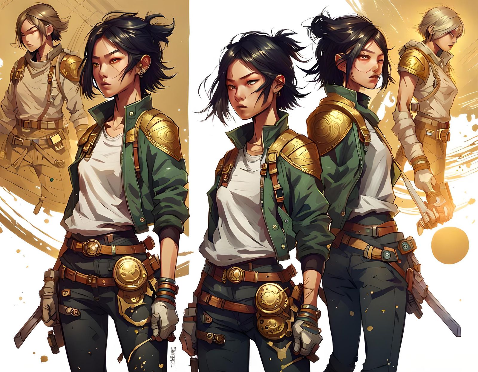 Asian Bandit Rogue Character Concept Art