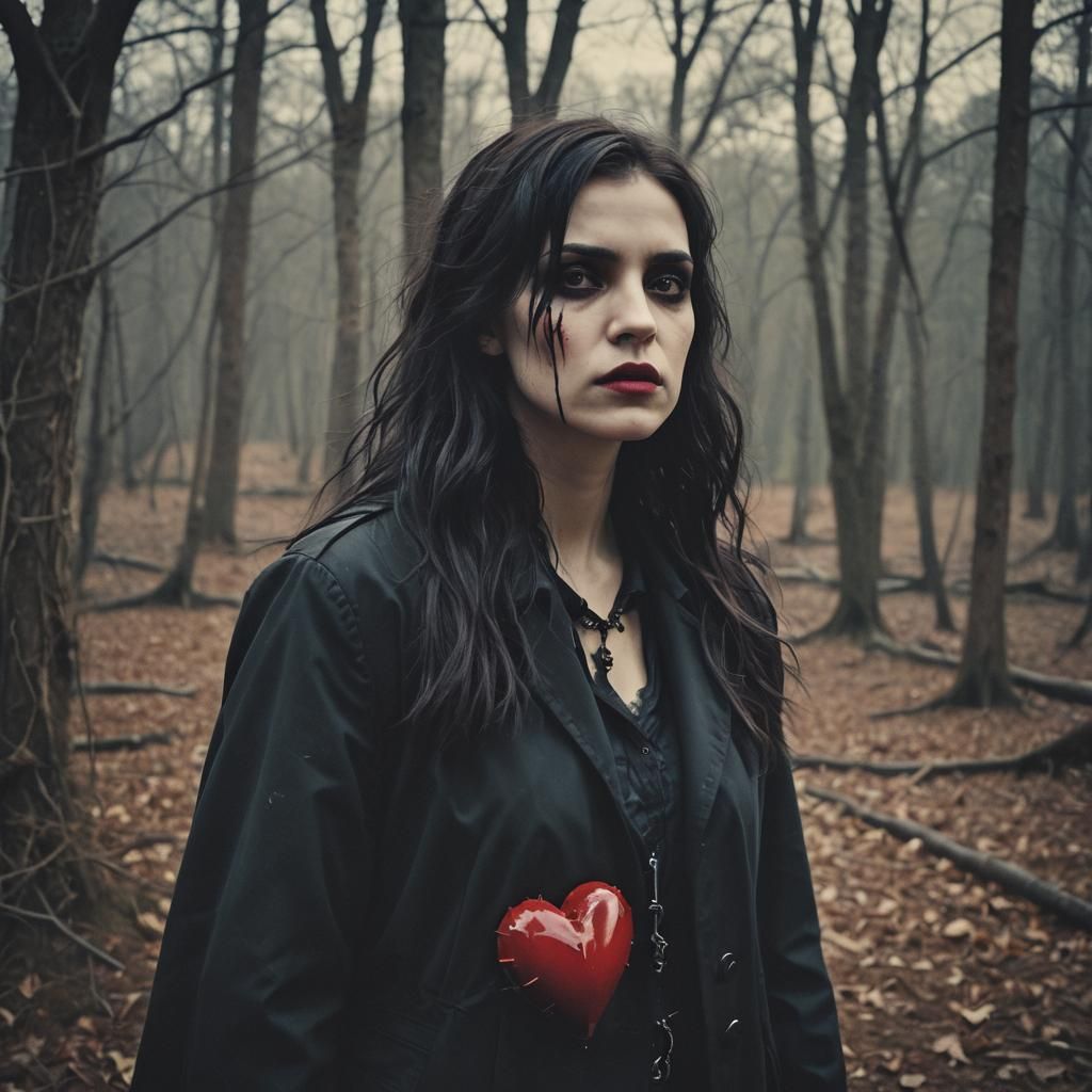 Dramatic Vampire Woman Film Still