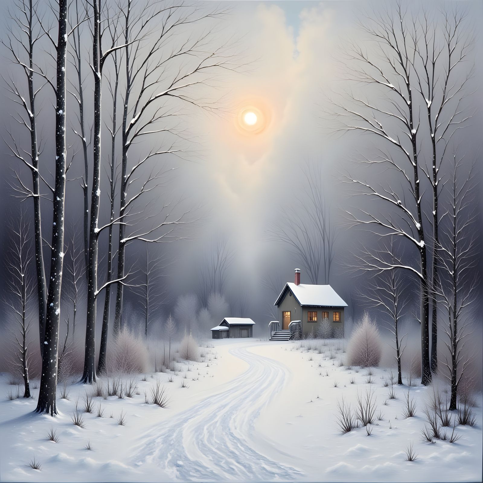 Winter in Chicago: Gouache and Watercolor Impression