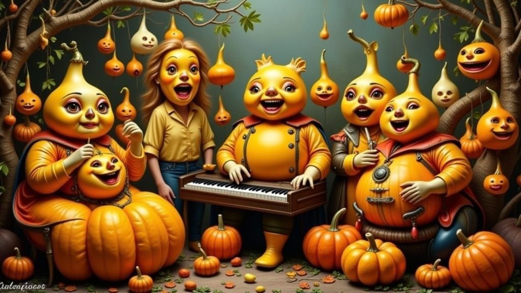 Gourds and Squashes Play Music