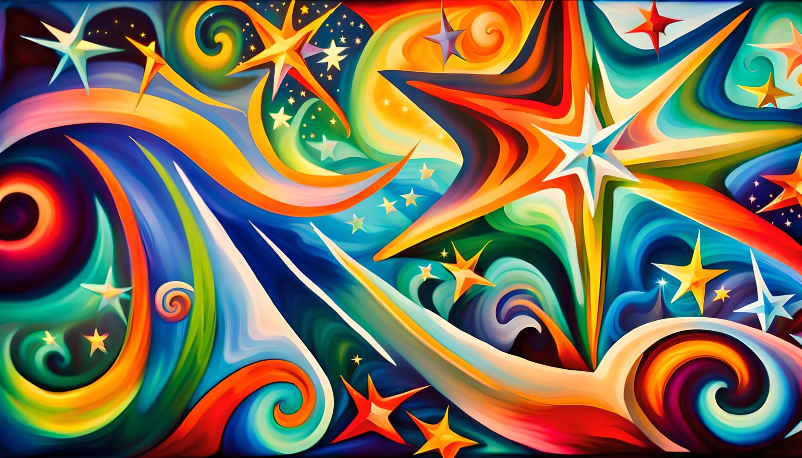 Iridescent Stars in Electromagnetic Plasma Maelstrom as Impa...