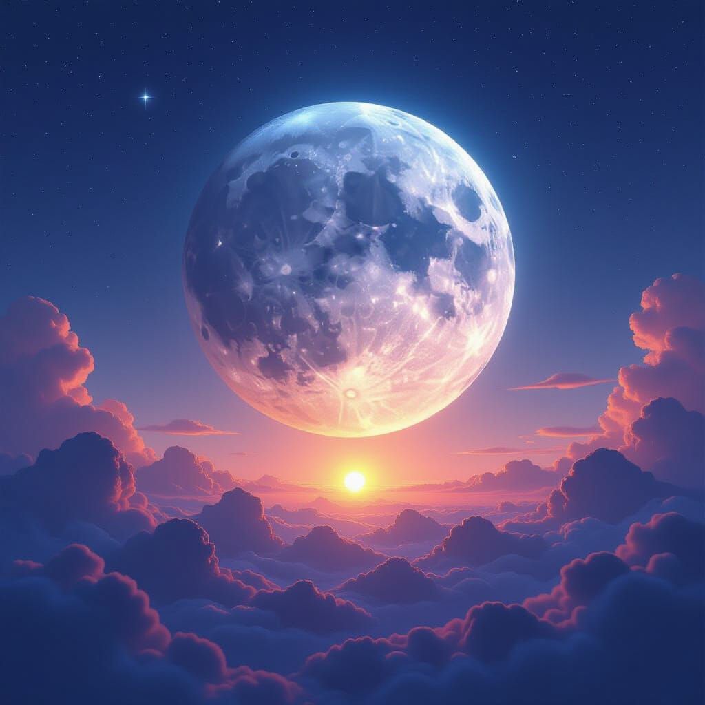 Moon and Sun Merge in Celestial Spectacle