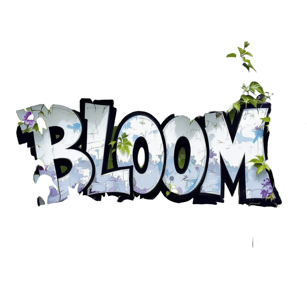 Photorealistic Graffiti Mural of Blossoming Vine