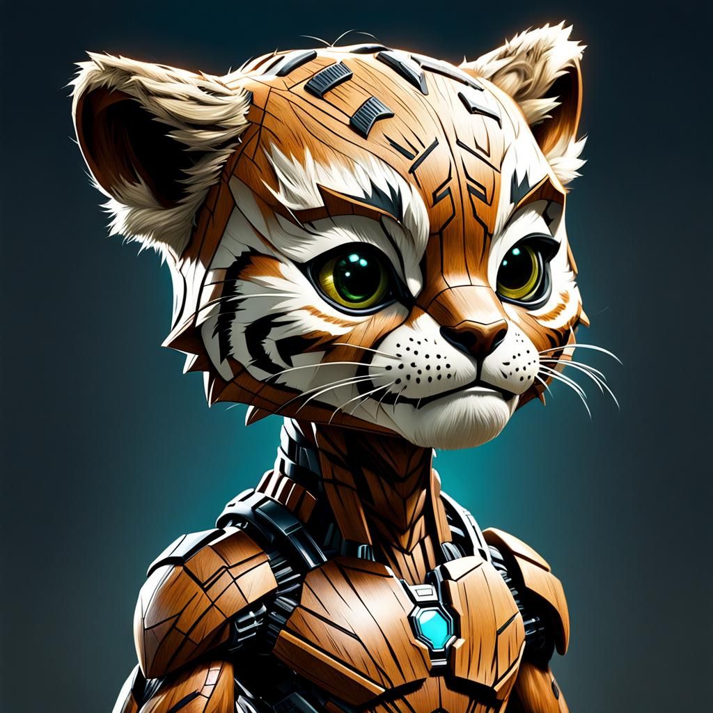 Anthropomorphic Tiger Movie Poster in Marvel Style