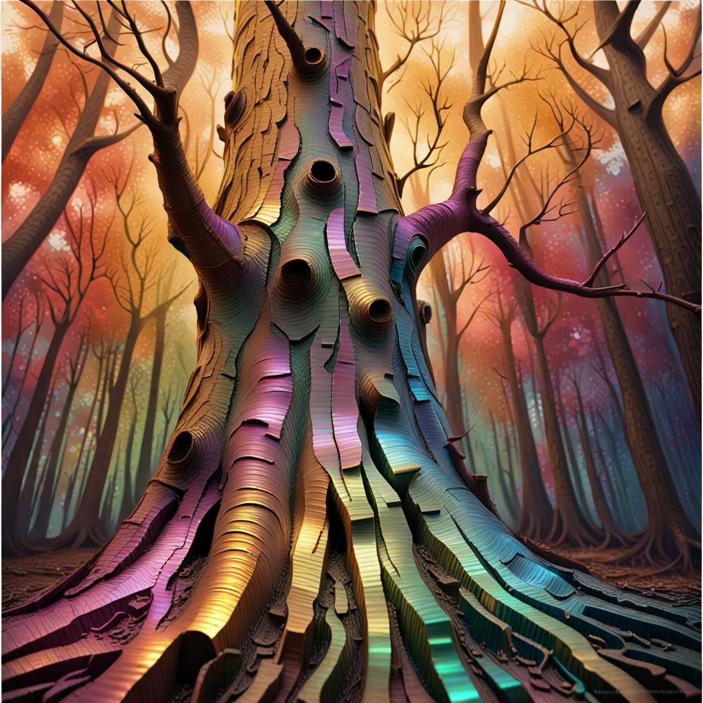 Metallic Polychromatic Tree