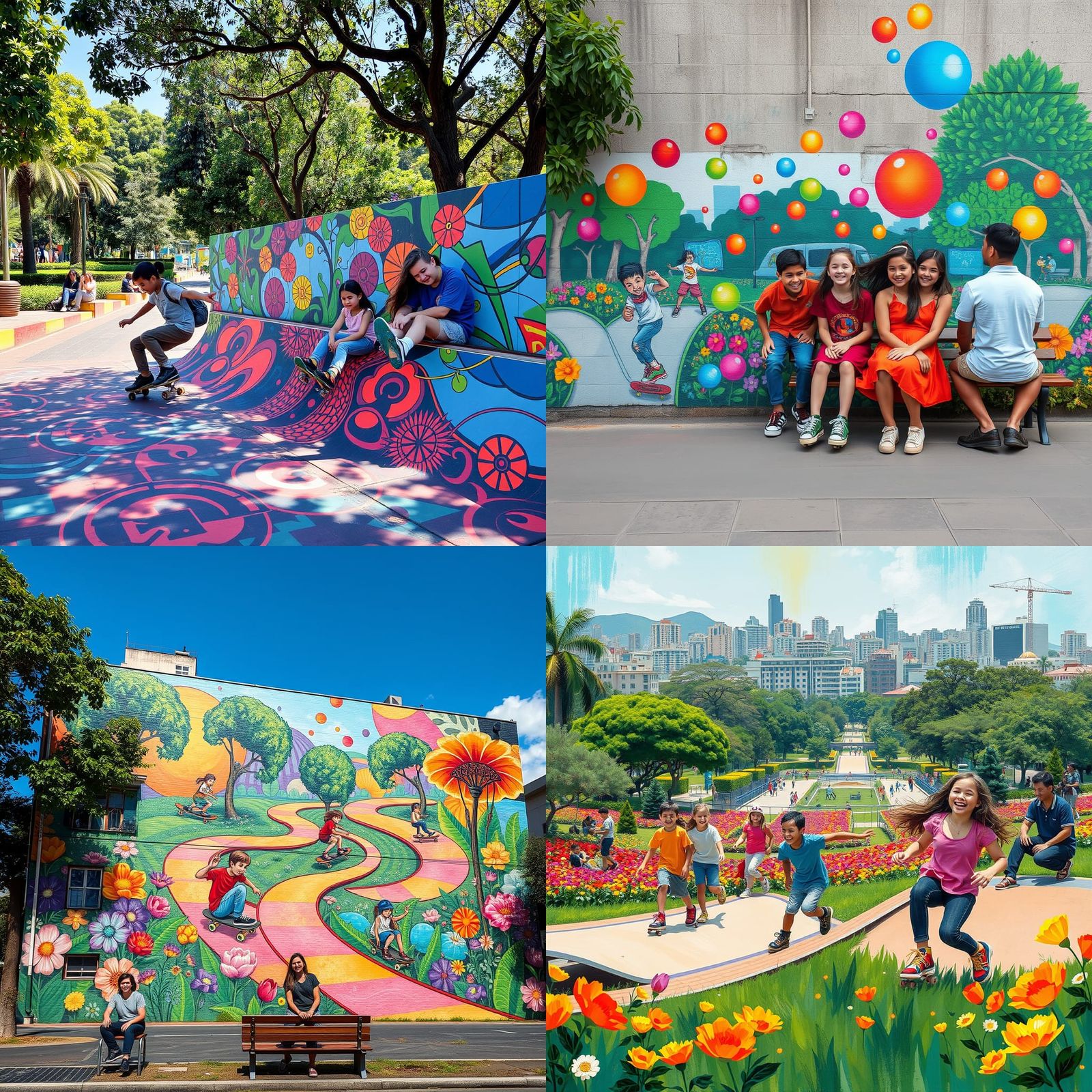 Graffiti Art: Happy Youth in Sao Paulo Parks