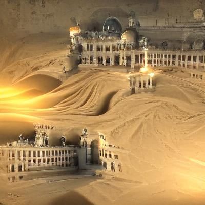 Magnificent Sand Palace with Volumetric Lighting in 8K