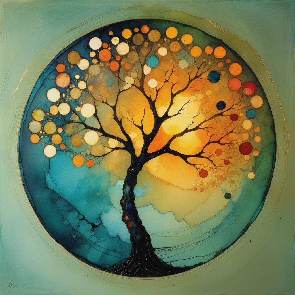 Magical Arabesque in Liquid Alcohol Ink