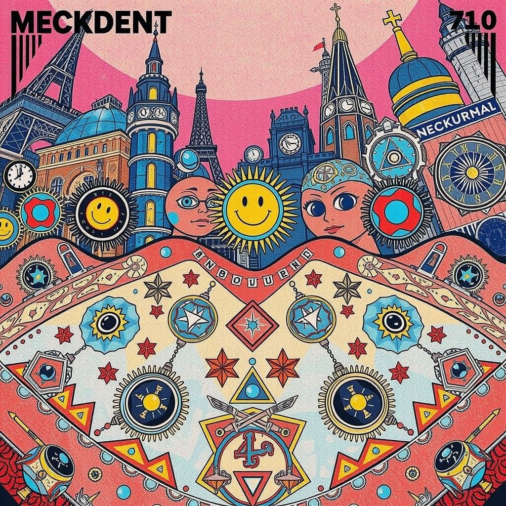 Sleek Futuristic Cityscape in Neon Colors