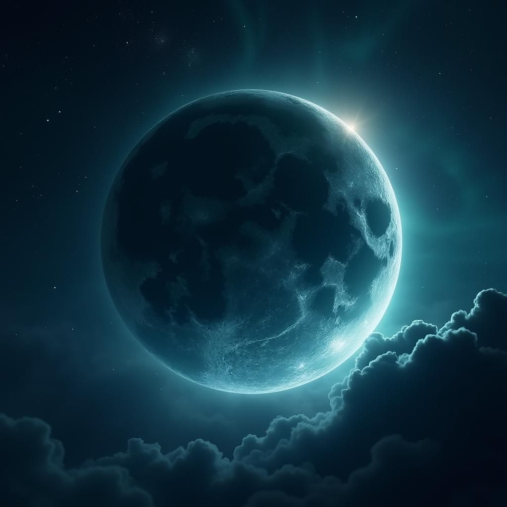 Mystical Lunar Eclipse with Aurora Borealis