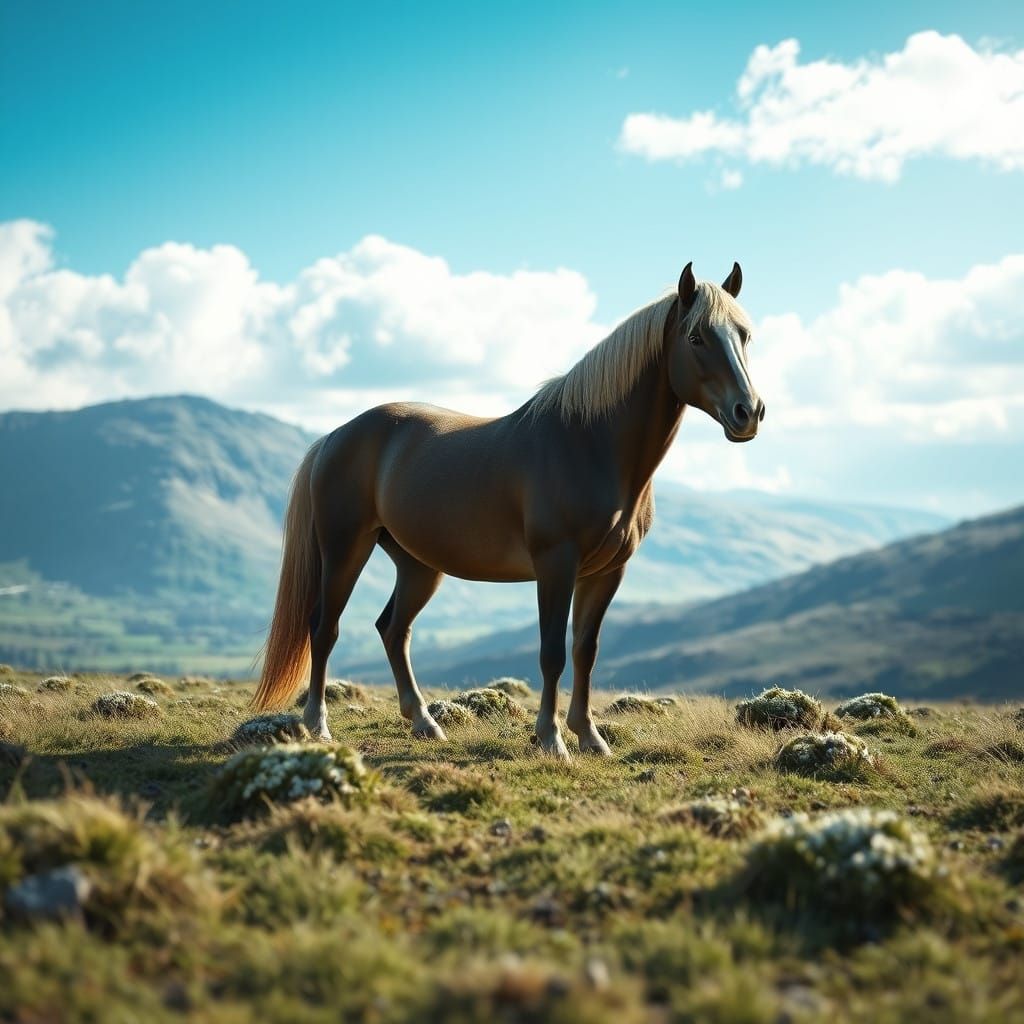 Elegant Stallion in Irish Countryside