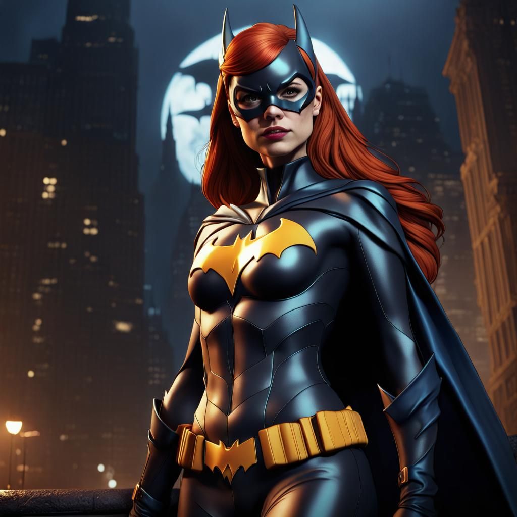 Batgirl Barbara Gordon Digital Art in Deep Color