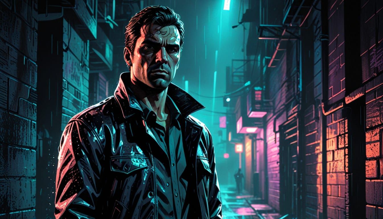 Dark Alley Encounter in GTA Comic Style