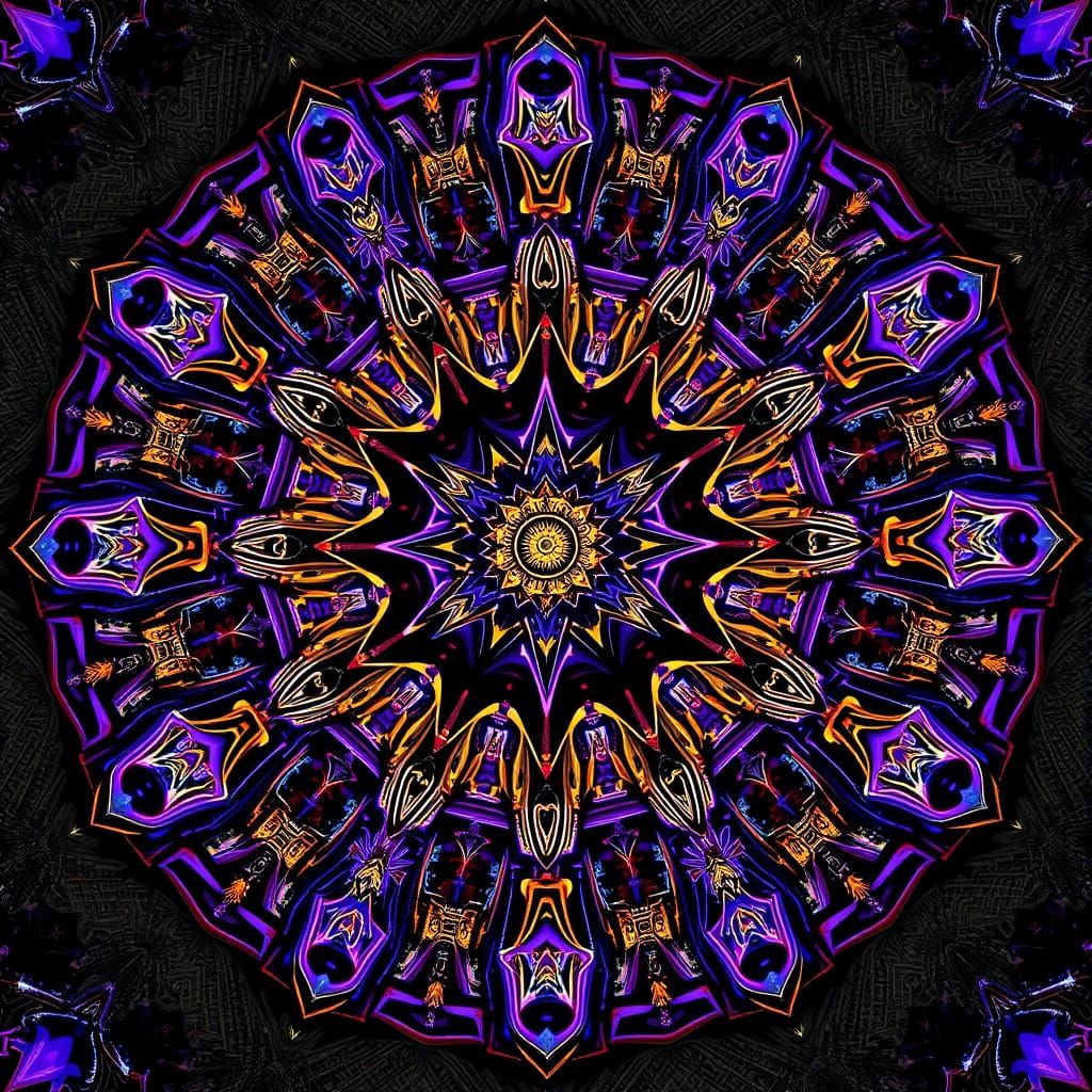 Hyper-Symmetrical Mandala with Fractal and Biomechanical Ele...