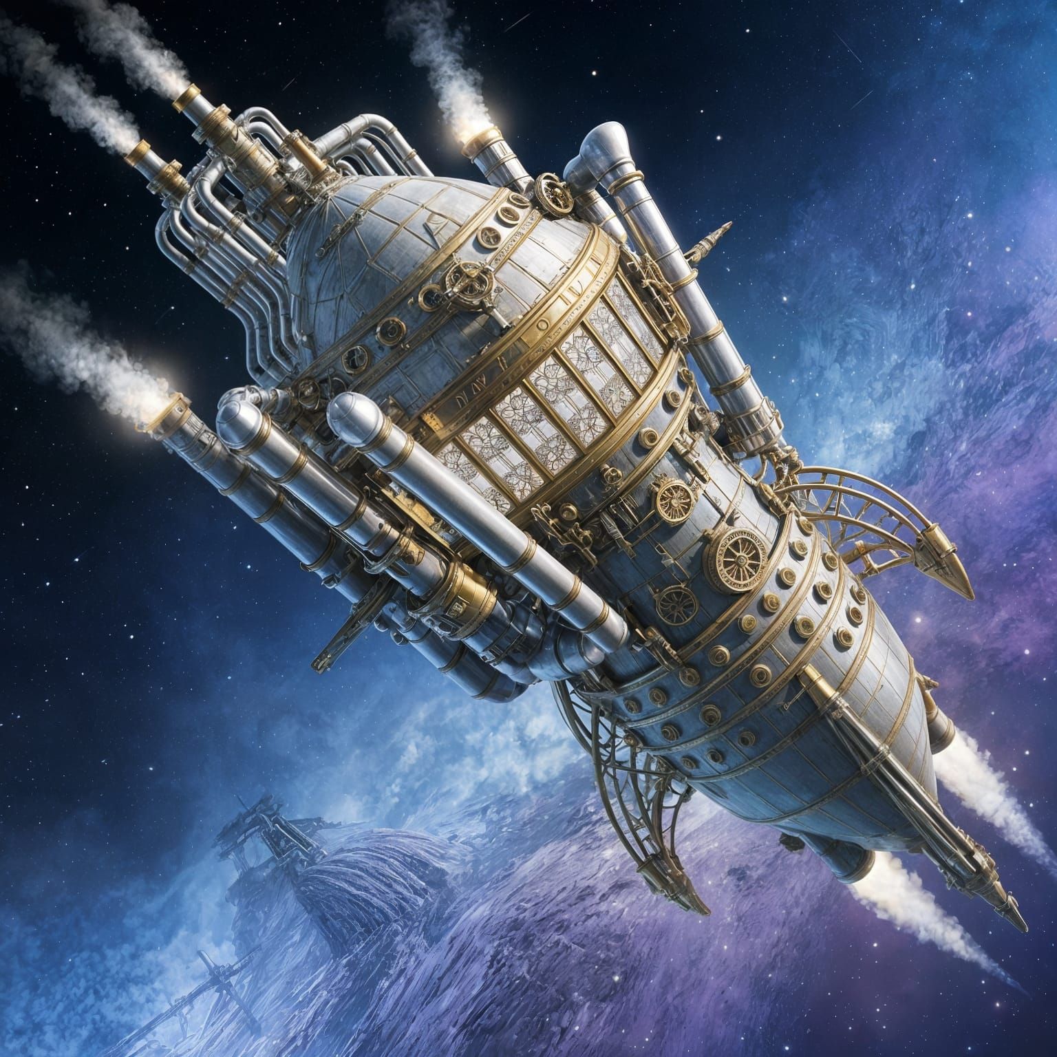 Steam-punk rocket-ship
