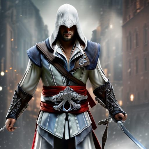 Ezio from Assassin's Creed in Photorealistic Style