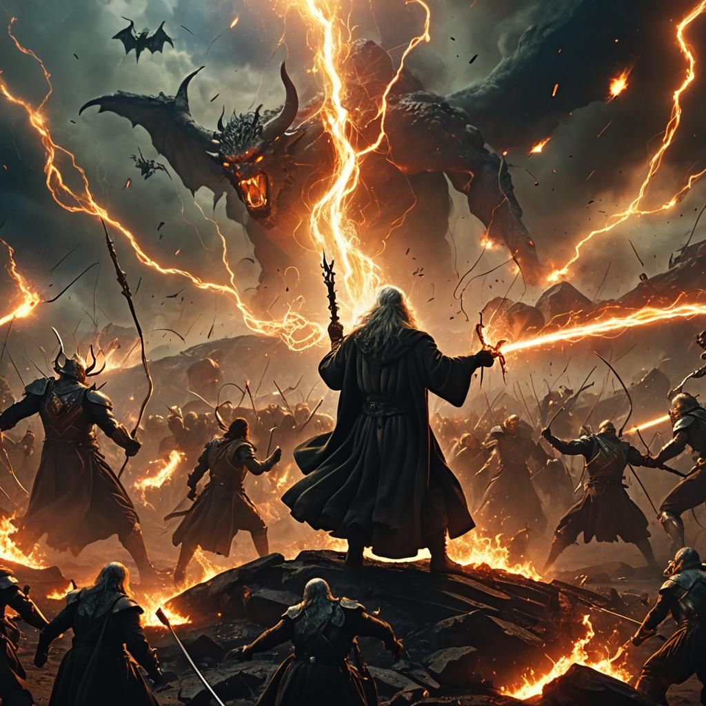 Epic Sci-Fi Fantasy Battle: Heroes vs Villains