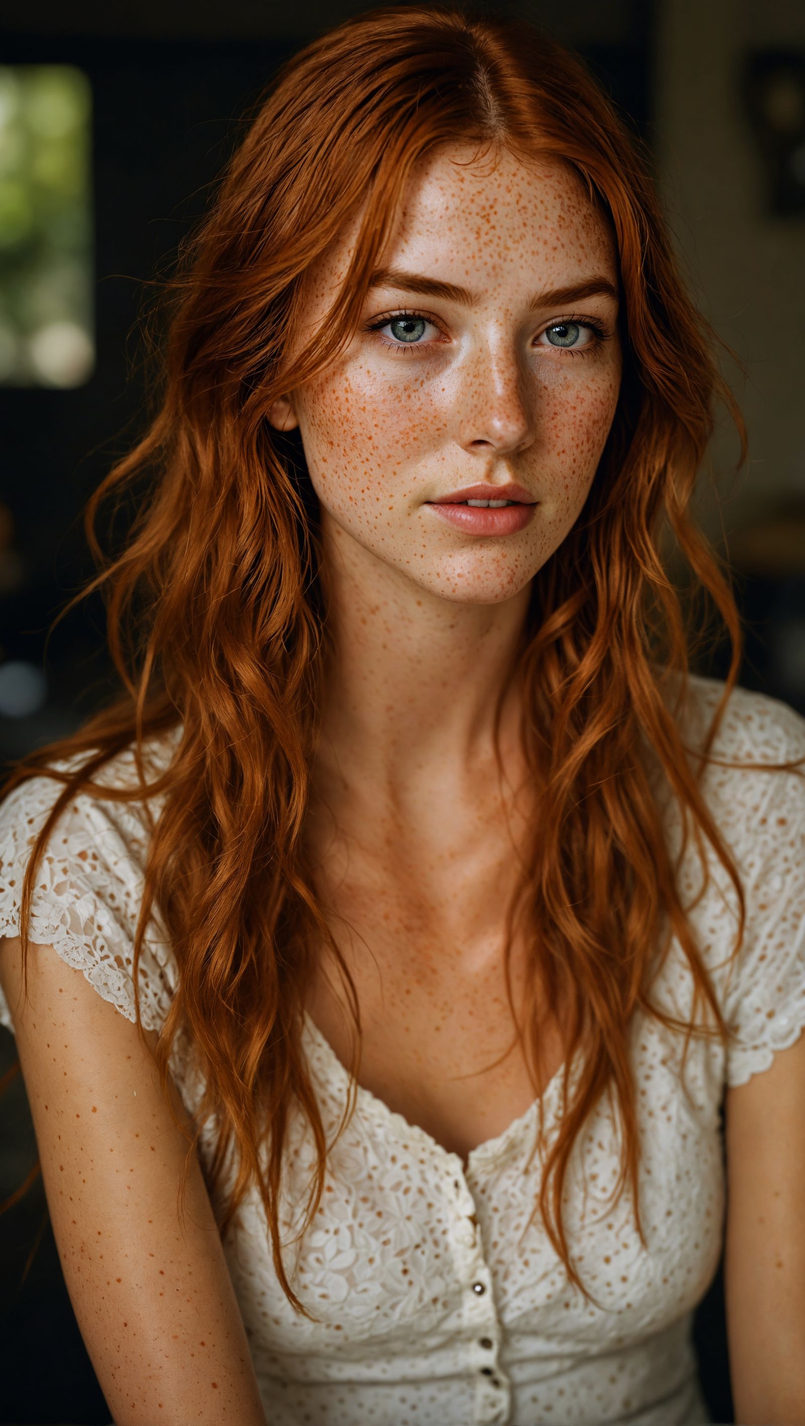 Portrait of Freckled Beauty