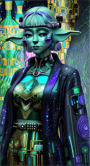 Cyberparadism Art Deco Cityscape with Intricate Details and....