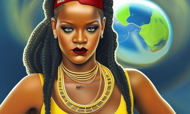 Rihanna as Astronaut Queen on Mars