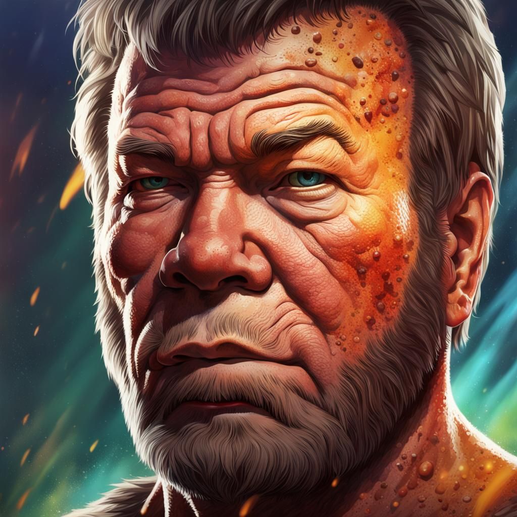 Hyperrealistic Caveman Portrait with Dramatic Lighting