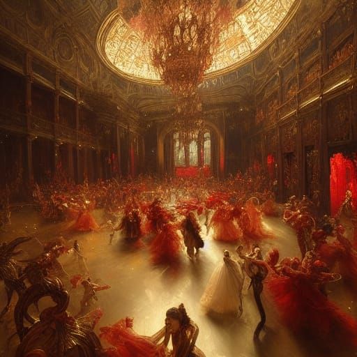 Elegant Masquerade Ball in Rococo Style