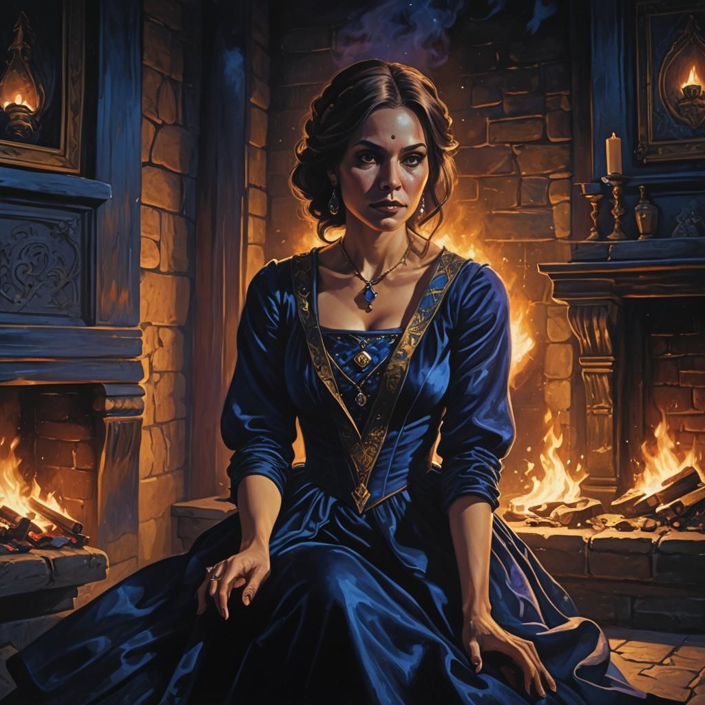 Mysterious Fortune Teller in Dark Fantasy Enclave