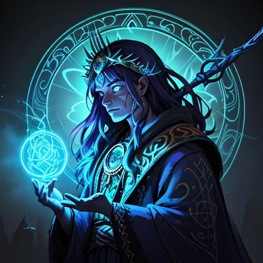 Urban Shaman Portrait in Sci-Fi Concept Art Style