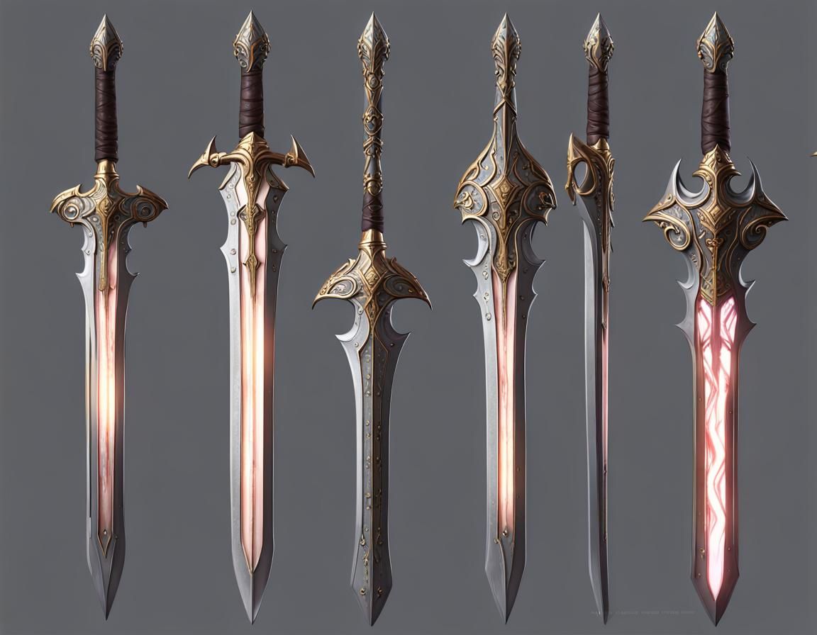 Luminous Etherium Blade with Elven Hilt in Unreal Engine