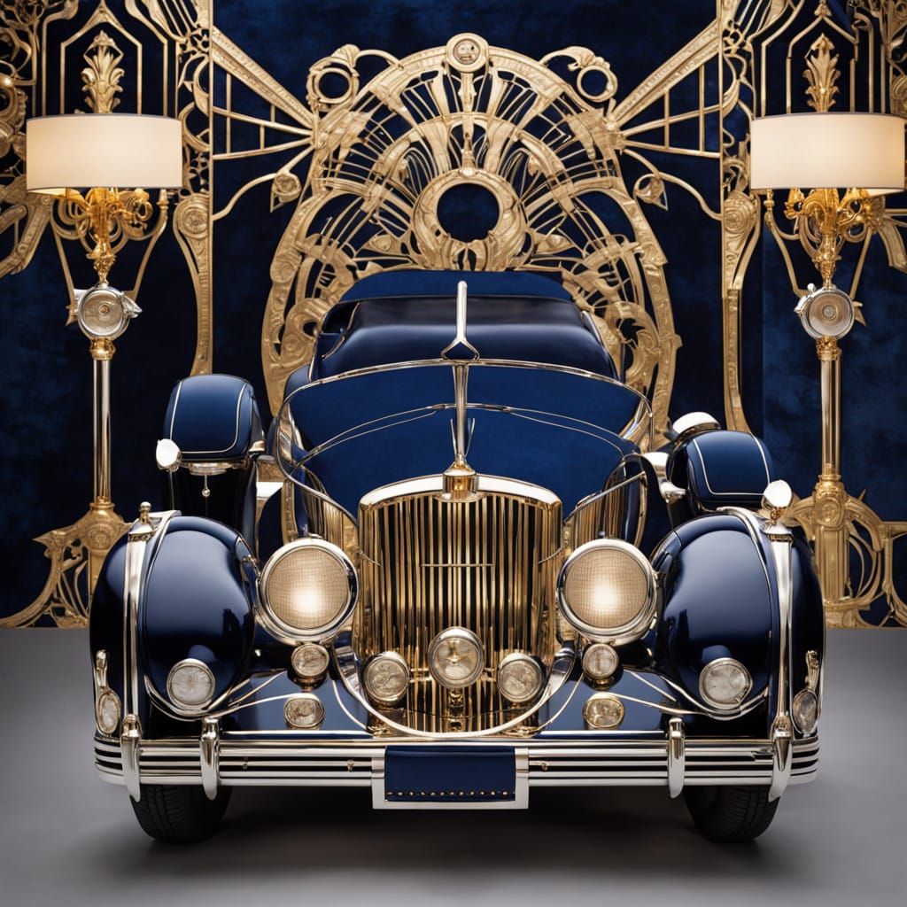 Luxurious Art Deco Automobile Interior