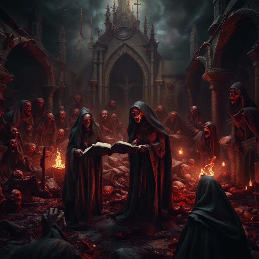 Demons and Zombie Nuns Emerge from Bible Pages