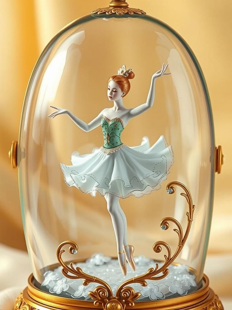 "The little ballerina" a very fragile enamelled glass piece