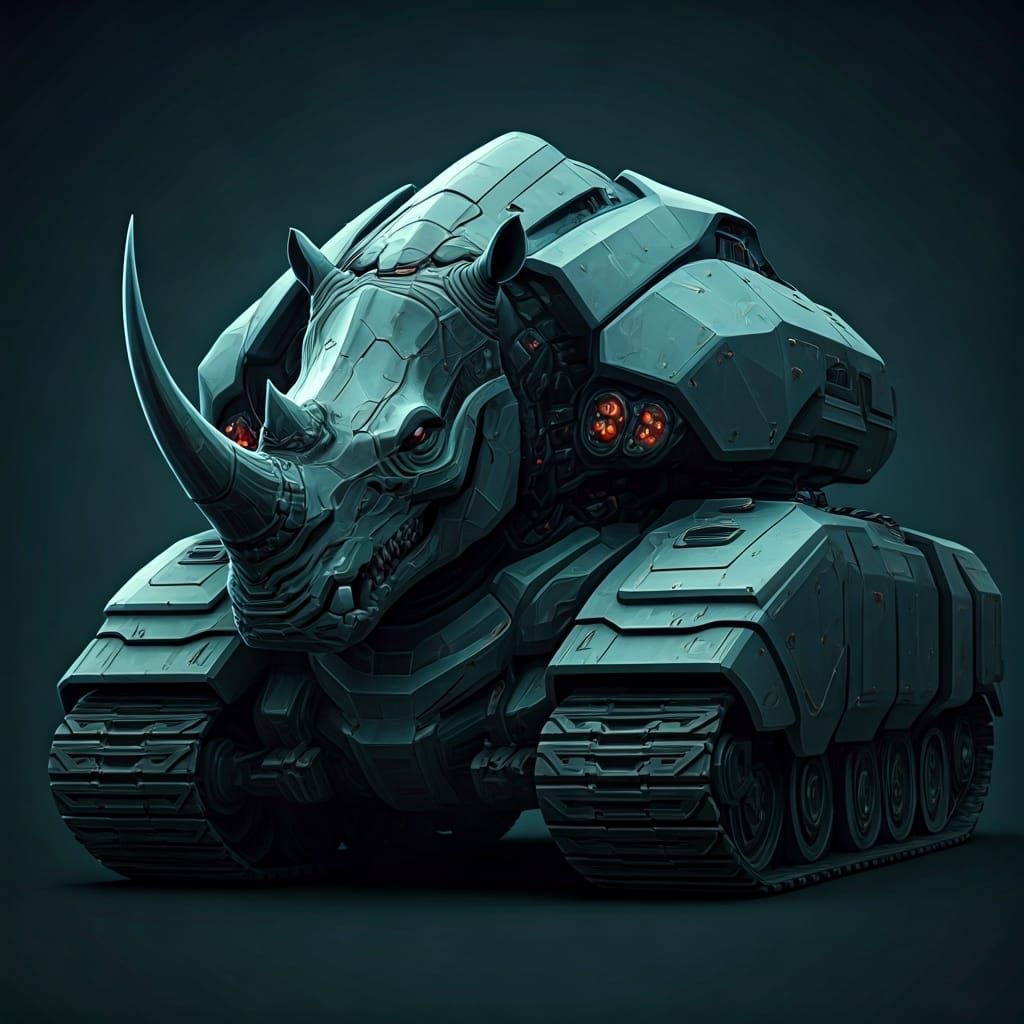 Futuristic Biomechanical Tank: VOLTUS, Rhino Fury
