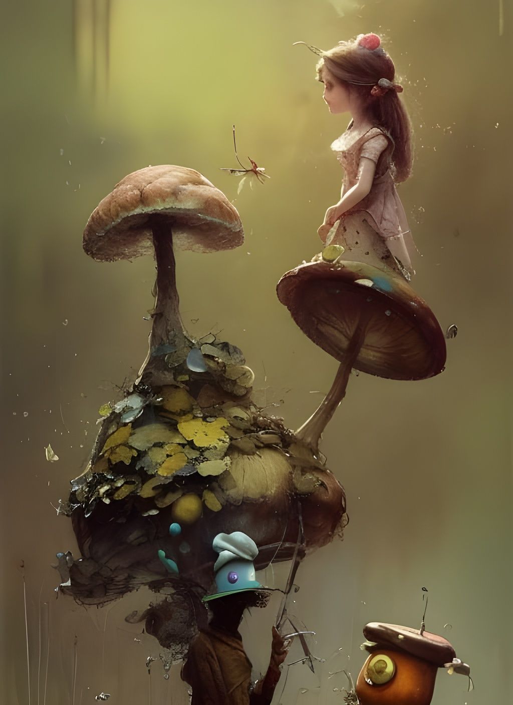 Alice in Wonderland Crayon Caricature