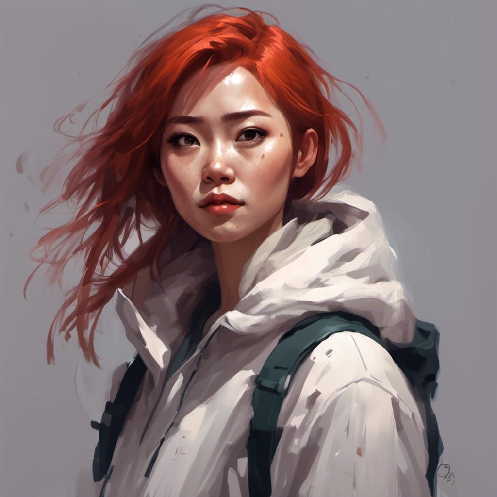Redhead Portrait in Contemporary Style