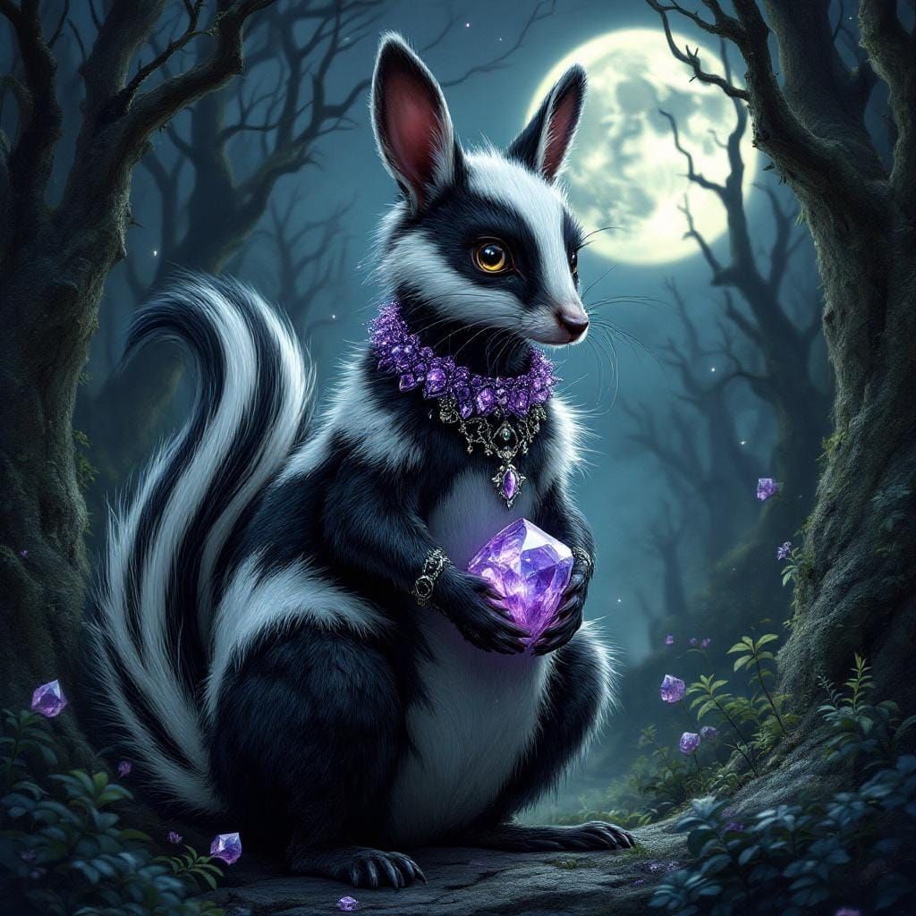 Kangaroo / Skunk / Amethyst