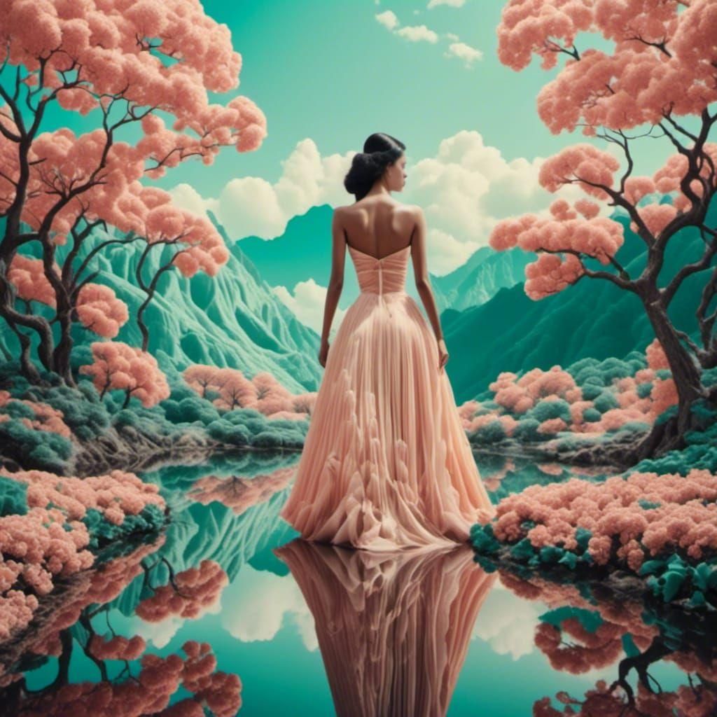 Whimsical Pop Art Print: Pale Reflection of Time