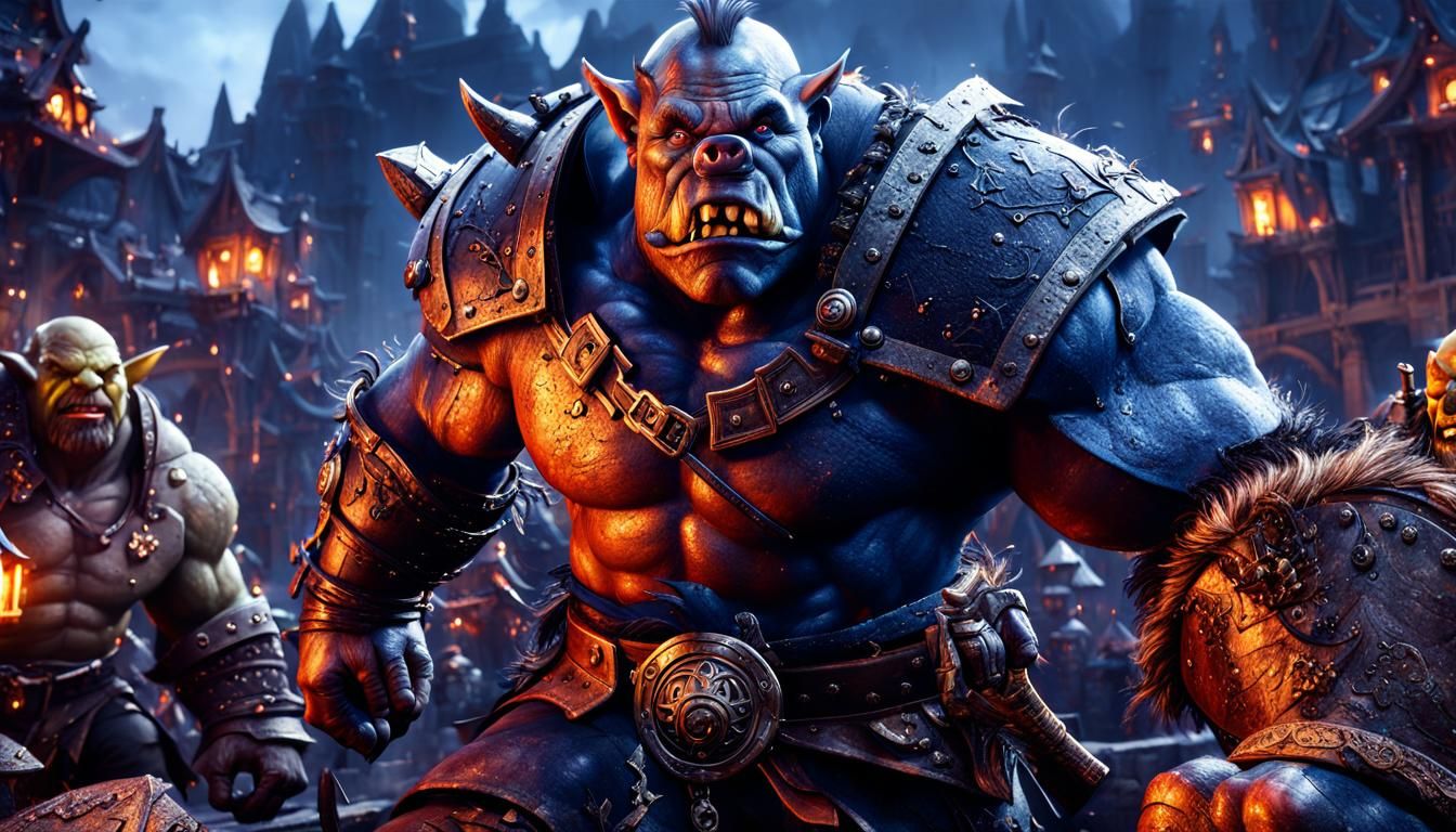 Action-Packed Fantasy Orcs in Detailed Matte Painting